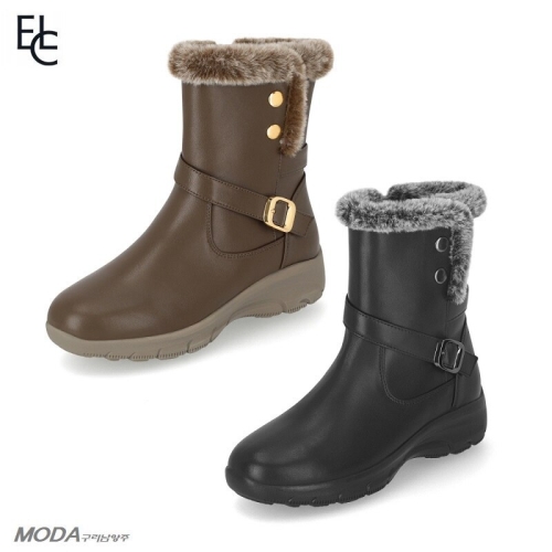 경량 쿠션 방한 퍼 기모 여성 부츠 1XWA35XH-GN