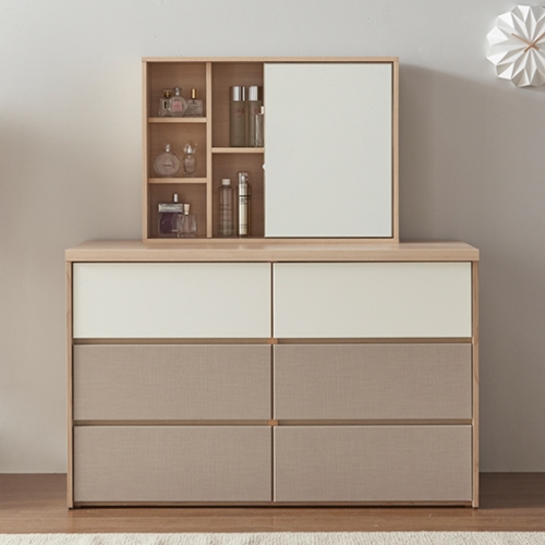 소티디자인 문라이트 3단 와이드 서랍장 슬라이딩 화장대 1200_이미지