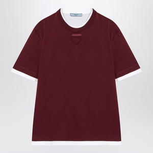 프라다 Amaranth T shirt in cotton jersey 3547BAAO15ZG/R_ -F0399_이미지