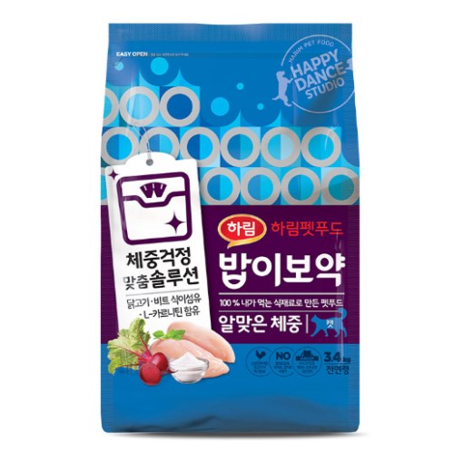 하림펫푸드 밥이보약 캣 알맞은 체중 3.4kg (2개)