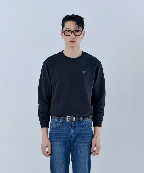 3color 미니 삼각 와펜 맨투맨 NQ1K5911 397065