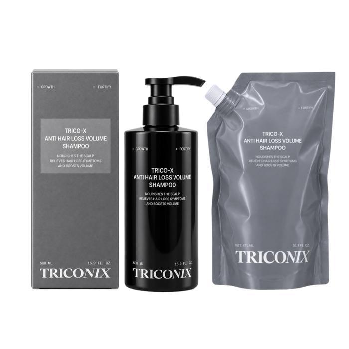 트리코닉스 트리코엑스 탈모완화 볼륨 샴푸 500ml + 리필 475ml