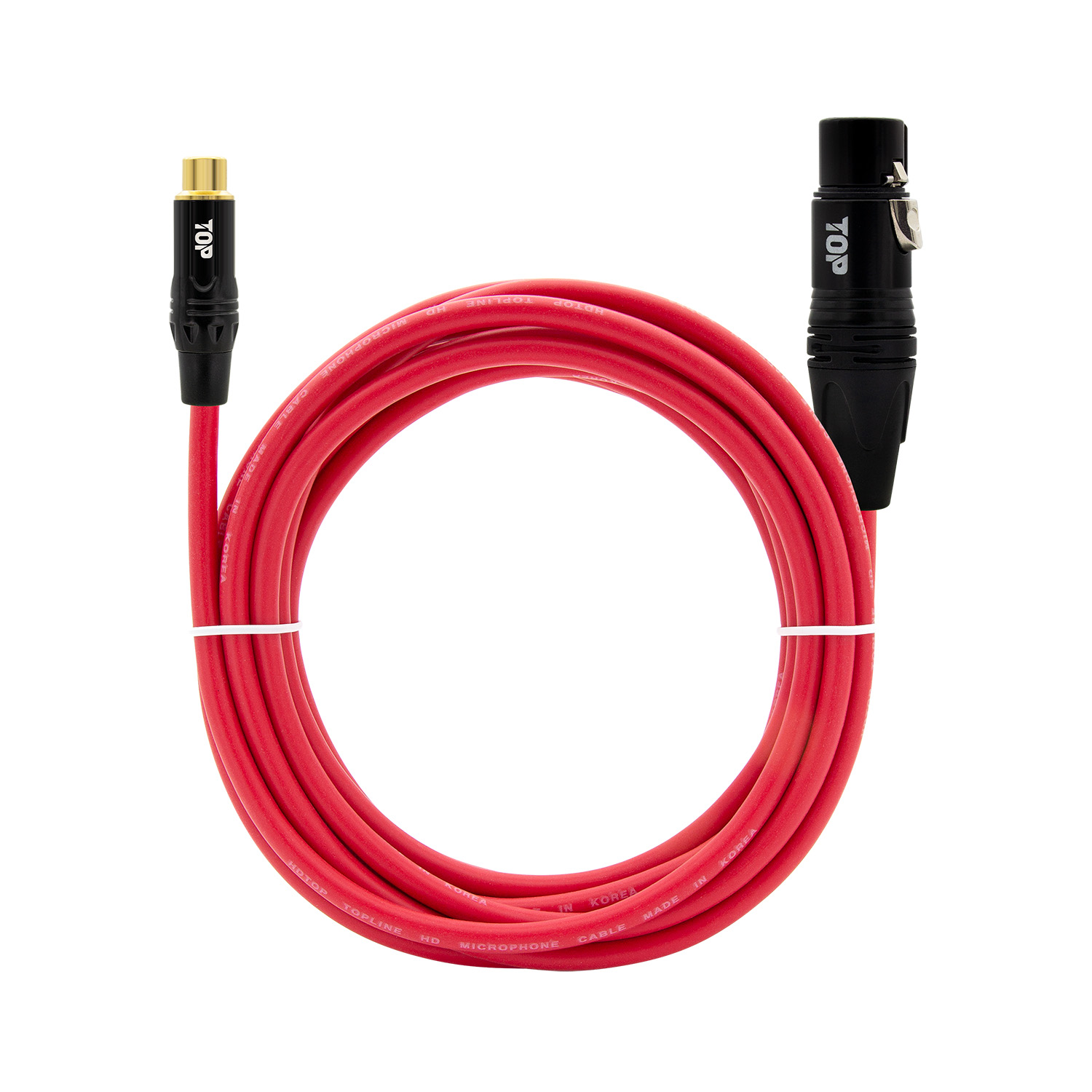 탑라인에이치디 HDTOP RCA 암 to XLR 암 케이블 블랙레드 (1m, HT-TP5949)_이미지