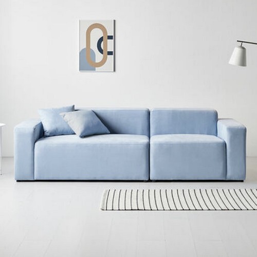 동서가구 소이 피카 모듈 아쿠아텍스 패브릭 소파 3인용 (스툴별도)