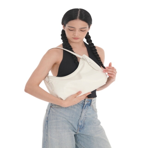 바네사브루노 아떼 아떼 액세사리 AABA5F810WT ECOLE 화이트 패브릭 숄더백 S_이미지