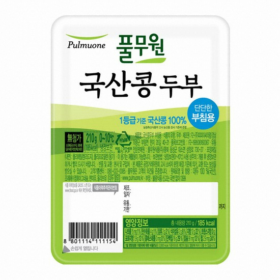 풀무원 국산콩 두부 부침용 210g [1개]