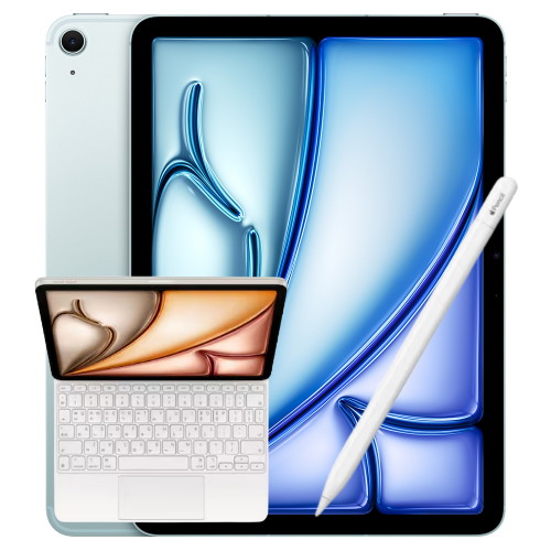 APPLE 2025 iPad Air 11 M3 Cellular+애플펜슬 C타입,매직 키보드 (256GB)_이미지