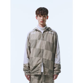 체커보드 후드 트랙자켓 FF23WT02U310