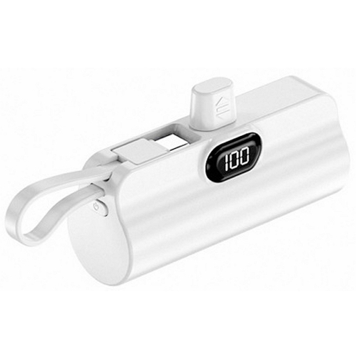 세인트비 LED 듀얼 미니 보조배터리 ST-L55W 5000mAh (C타입+C타입 케이블)_이미지