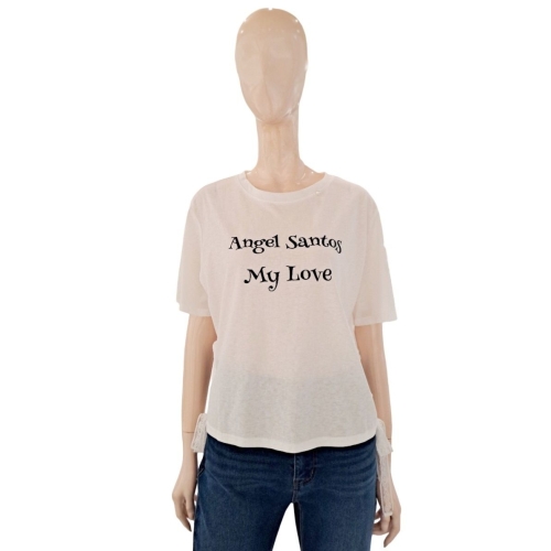 스위트숲 밑단 양옆 리본 레터링 반팔티 SB6ST35_이미지