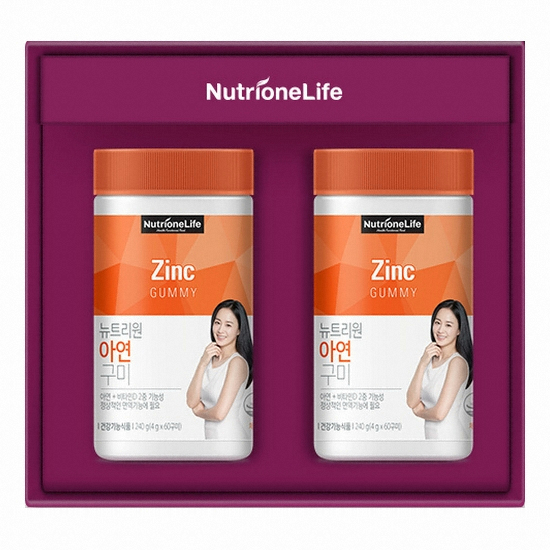 뉴트리원라이프 아연 구미 60구미 2개입 선물세트 (2개)_이미지