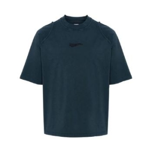 자크뮈스 르 티셔츠 카마르그 로고 자수 탑 245JS1982312390 T_이미지