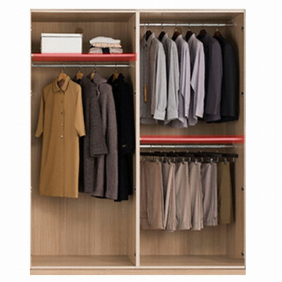 에넥스 ENNEE 매트 화이트 슬라이딩 붙박이장 실속형 (30cm)_이미지