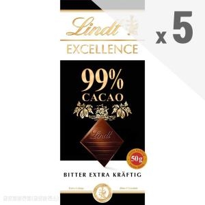 린트 엑셀런스 99프로 카카오 다크초콜릿 바 50g x5팩_이미지