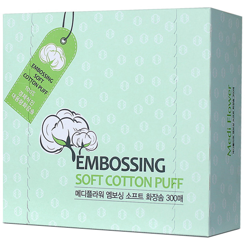 메디플라워 엠보싱 소프트 화장솜 300매 (5개)_이미지