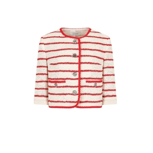 JJ지고트 브레이드 트위드 크롭 자켓 GP4A0JKR21_이미지