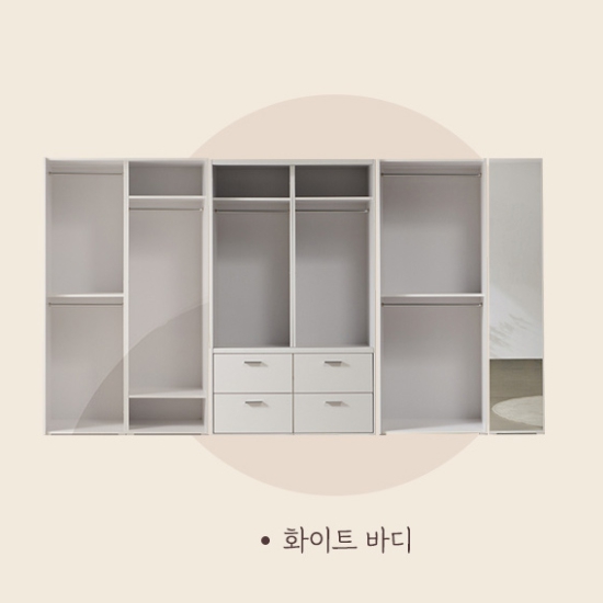 파로마 피츠 뮤즈 측면거울 슬라이딩 옷장 풀세트 3600_이미지