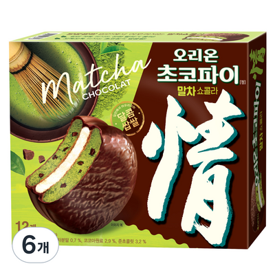 오리온 초코파이 말차쇼콜라 408g (6개)_이미지