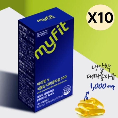 동국제약 마이핏V 식물성 대마종자유 100 30캡슐 (10개)_이미지