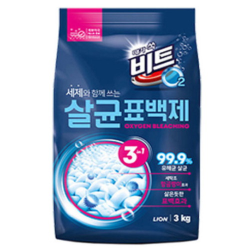 라이온코리아 비트 ㅤO2 살균표백제 3kg (5개)_이미지