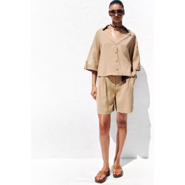 자라 5H71713 여자신상 카라넥셔츠 오버핏 반팔셔츠 8372226 8372225 8372227