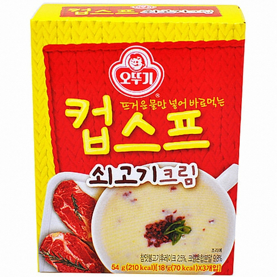 오뚜기 컵스프 쇠고기크림 54g (16개)