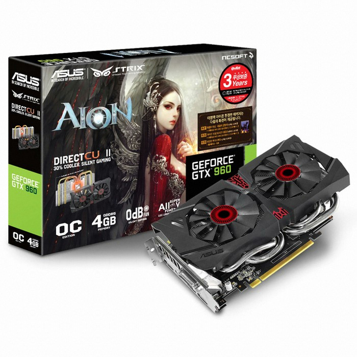 ASUS STRIX 지포스 GTX960 DC2 OC D5 4GB 이엠텍