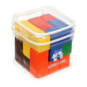 칼라 원목 소마큐브 PVC케이스 공부잘하는법 공간지각력