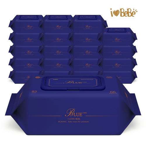 지앤티클린 아이러브베베 시그니앙 블루라벨 물티슈 캡형 66매 (20팩)