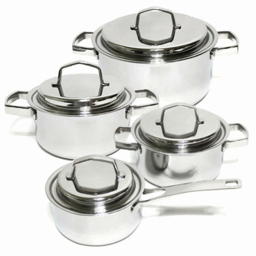 키친아트 일품 통7중 스텐냄비 4종 (편수16+양수18,20,24)_이미지