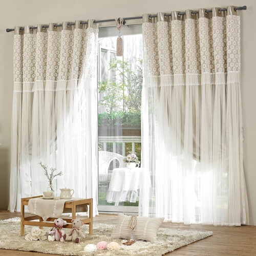 지나송 샤나 웨딩스타일 암막 이중 커튼 (2장, 특대형, 270x230cm)