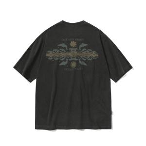 케이컴퍼니 피그먼트 CPGN STUDIO 데이 앤 나잇 반팔티 스모크블랙 1528008