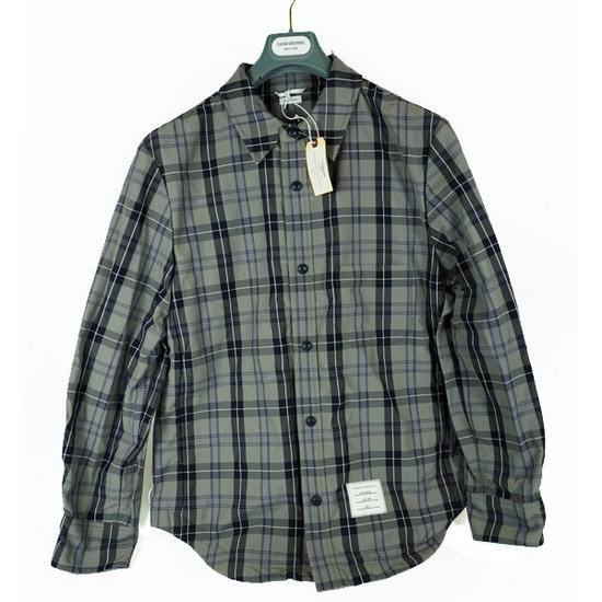 톰브라운 타탄 나일론 체크 셔츠 자켓 MJO055A F0035 035_이미지