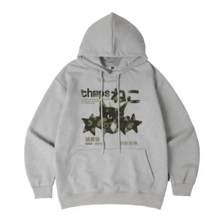 Born CHAMPS 11 COLORS CHMPS NEKO CAMO 오버핏 후드 티셔츠 B25FT03 기모NO기모