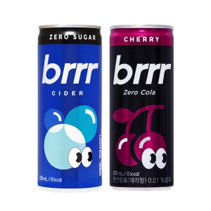 부르르 제로 사이다 250ml 30개 + 부르르 제로 콜라 체리 250ml 30개