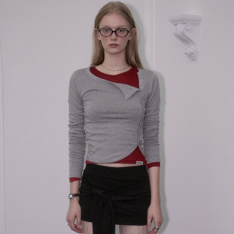 로제프란츠 Side Eyelet Long Sleeve Gray 3411211 408968