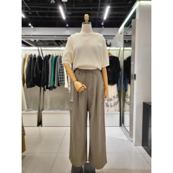 파프리카 브이넥 뒷단추 스카시 니트 _ LJ2KT408