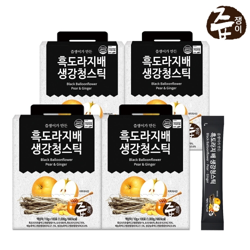 굿모닝비엔에프 즙쟁이 흑도라지배 생강청스틱 10g 100포