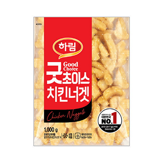하림 굿초이스 치킨너겟 1kg (4개)