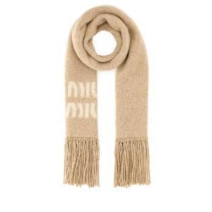 �̿�̿� Beige mohair blend scarf 5FS0622CQD F0018