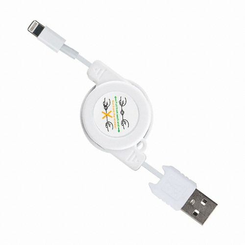 서진네트웍스 유니콘 라이트닝 8핀 릴케이블 CH-508i (0.8m)_이미지