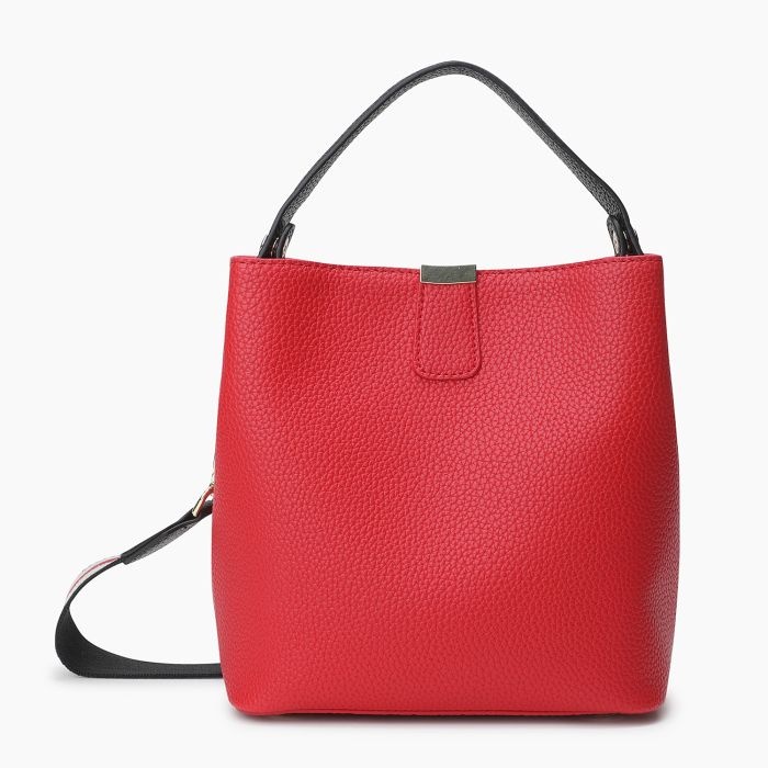 베네통 배색 스몰 버킷백_BCBGF2611RD