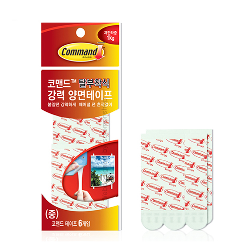 3M 코맨드 탈부착식 강력 양면테이프 중 (1개)_이미지