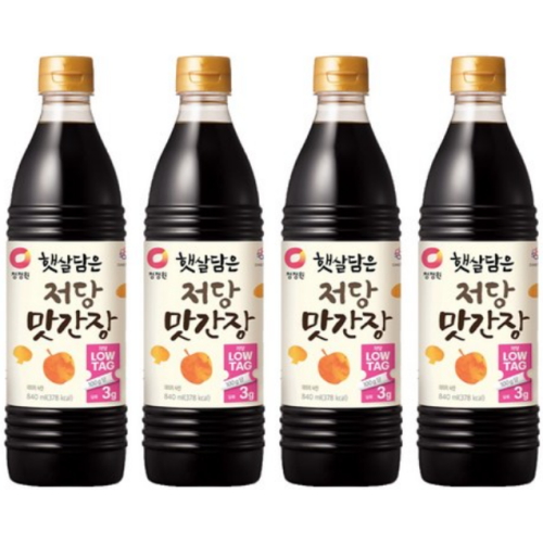 대상 청정원 햇살담은 저당 맛간장 840ml (4개)