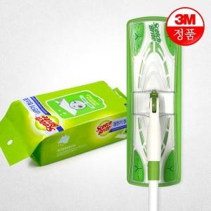 3M 스카치브라이트 막대걸레 클립형 + 정전기청소포 대형 30매 청소밀대