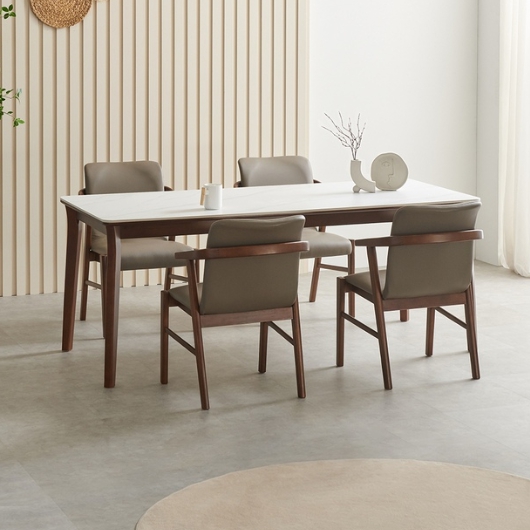 라로퍼니처 위니 포세린 통세라믹 식탁 1900 (의자4개)_이미지