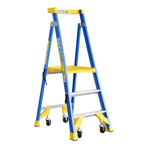 베일리 비전도체 절연 와이드 자동멈춤 사다리 (3단)_이미지