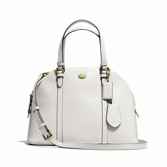 코치 PEYTON LEATHER CORA DOMED SATCHEL (F25671)