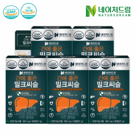  조아제약 네이처드림 간에 좋은 밀크씨슬 30정 [5개]