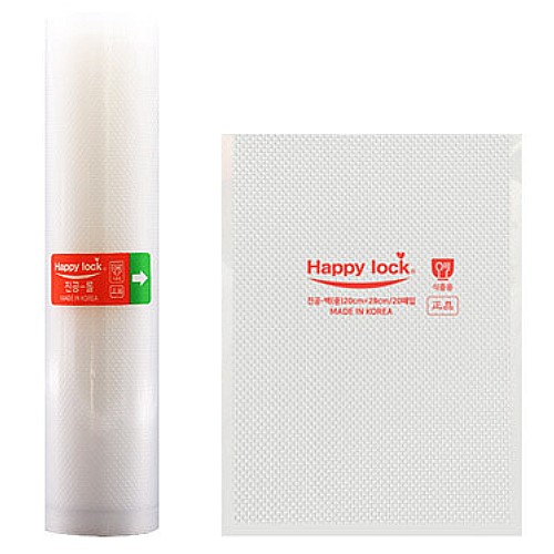 올팩코리아 해피락 진공백 대형 롤 28cm x 5m (1개 + 중형파우치20장)_이미지